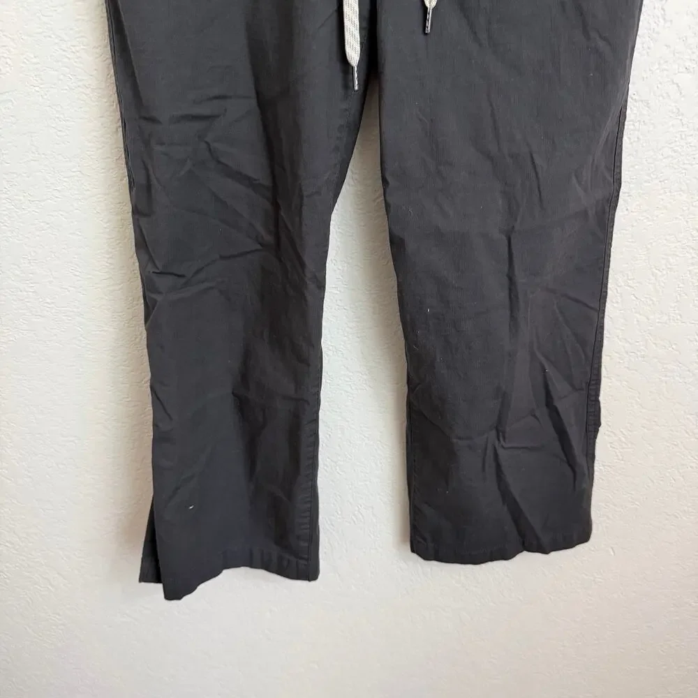 Vuori DuraTerra Ripstop Wide Leg Ankle Cropped Pants Charcoal Black Gray XS